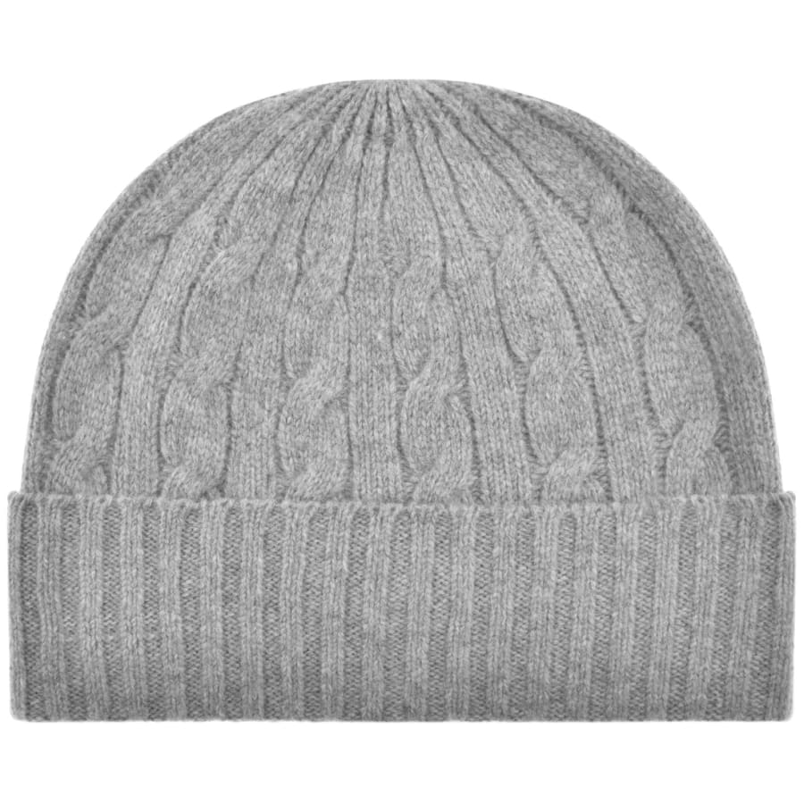 Ralph Lauren Cable Beanie Hat Grey Mainline Menswear Denmark