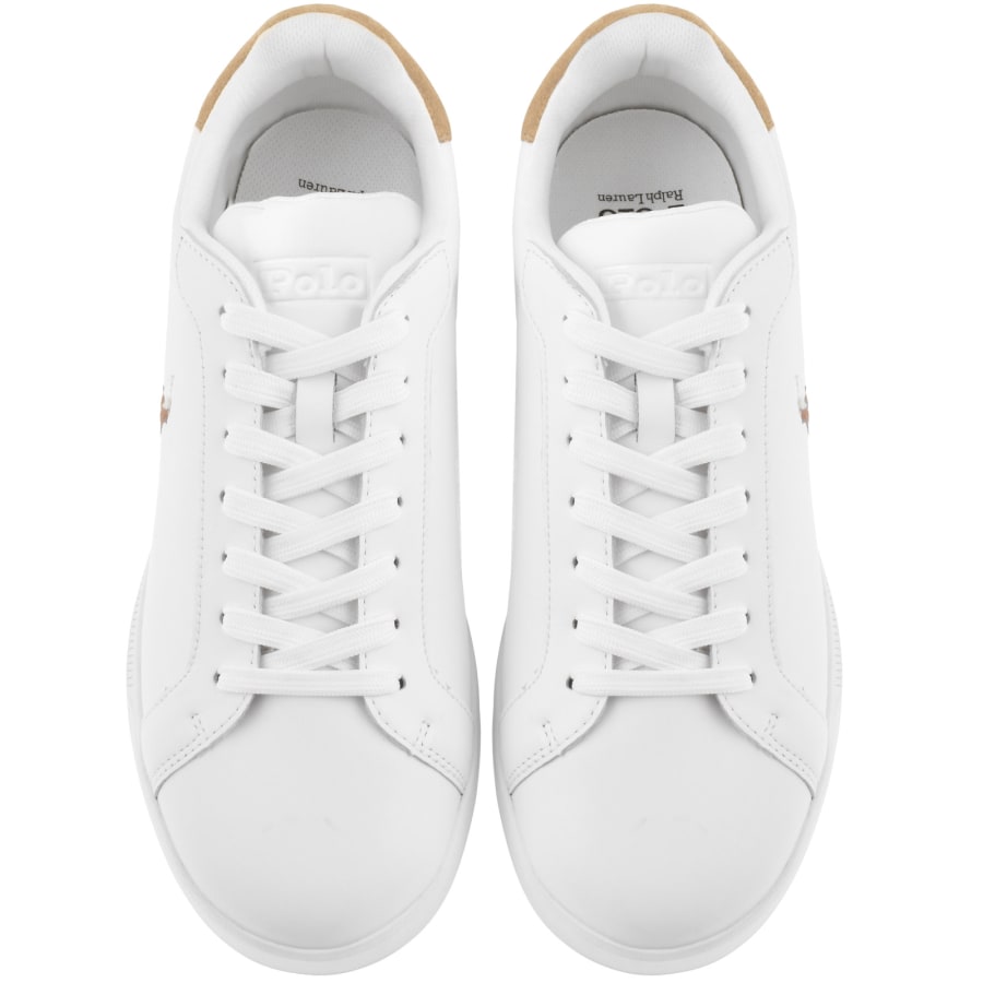 Image number 3 for Ralph Lauren Heritage Court Trainers White