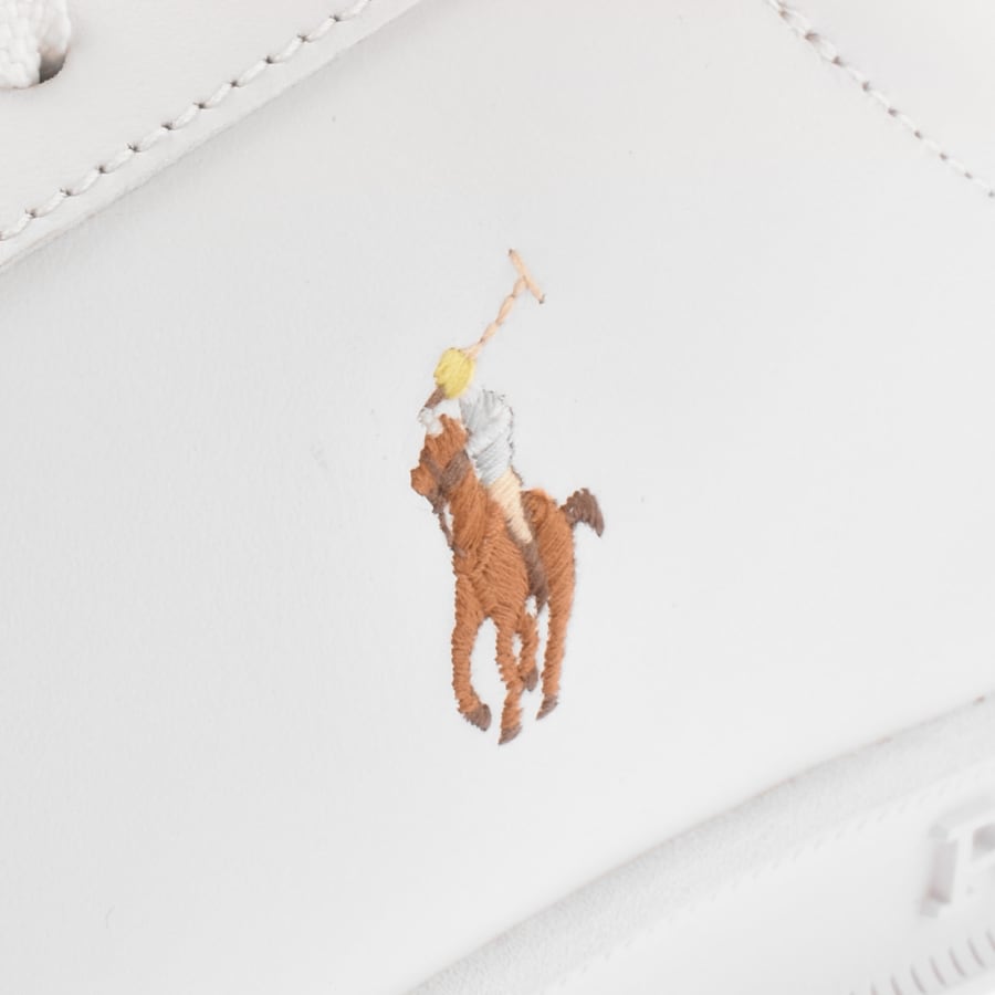 Image number 4 for Ralph Lauren Heritage Court Trainers White