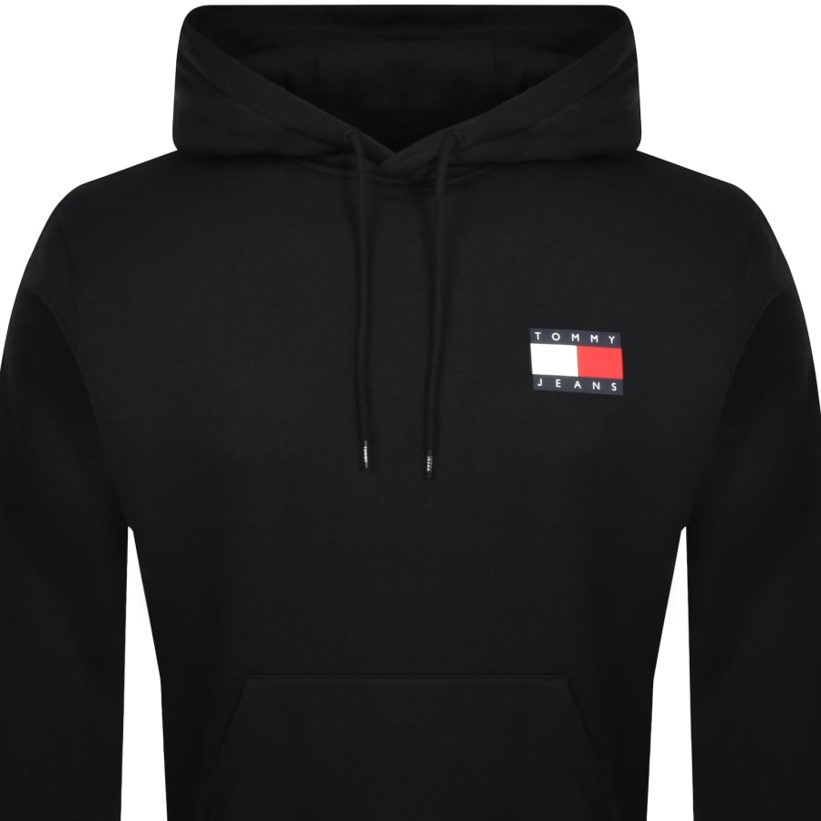 Image number 2 for Tommy Jeans Essential Flag Logo Hoodie Black