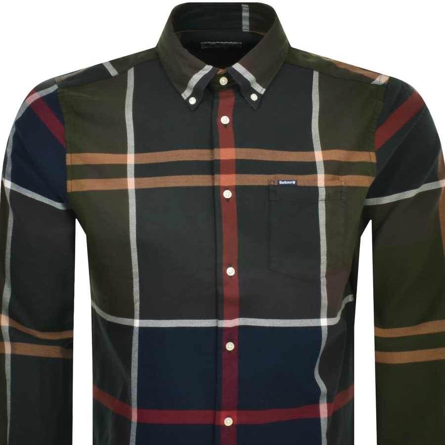 Barbour Dunoon Check Long Sleeved Shirt Green Mainline Menswear Canada