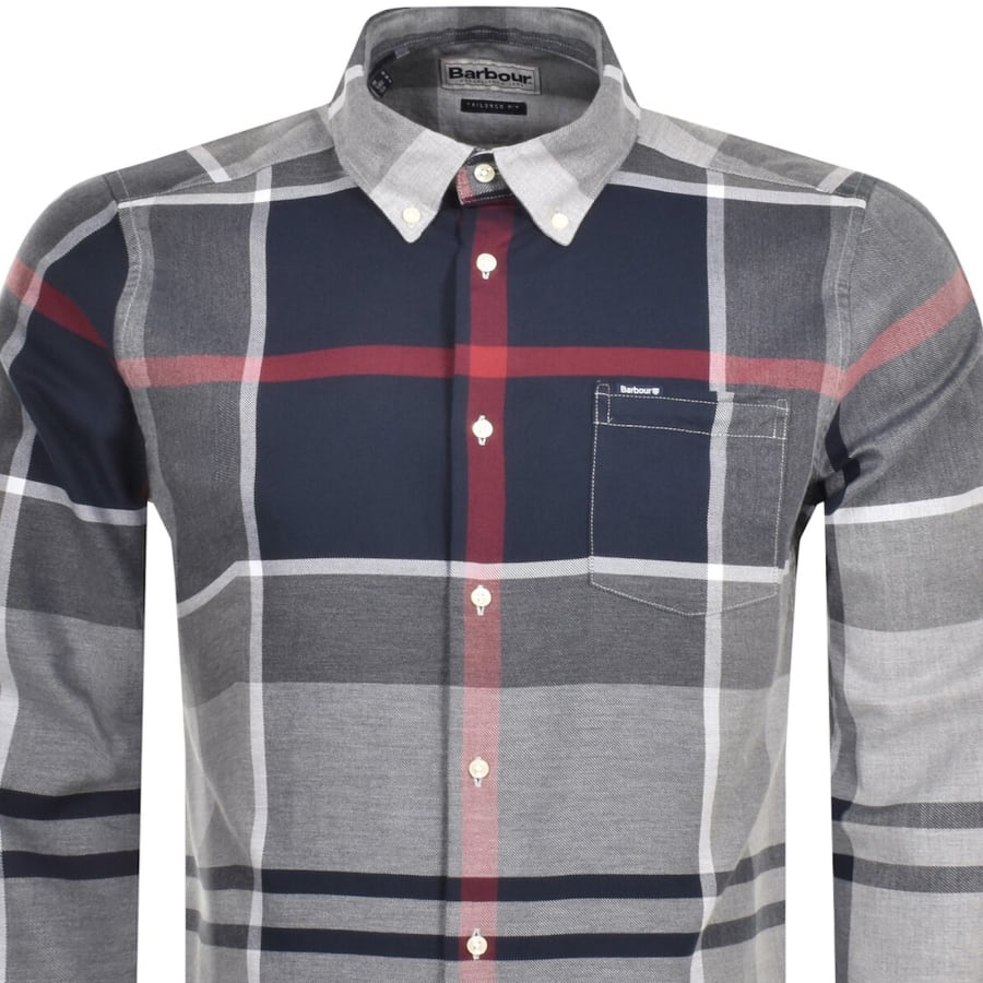 Image number 2 for Barbour Dunoon Tailored Tartan Shirt Navy
