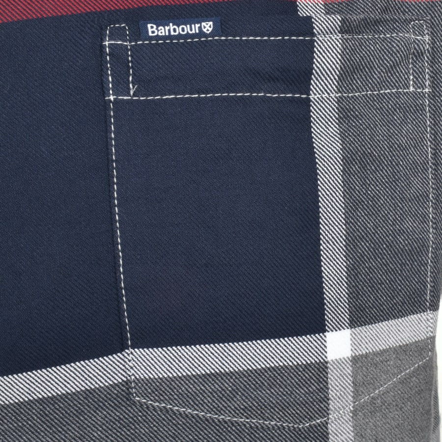 Image number 3 for Barbour Dunoon Tailored Tartan Shirt Navy