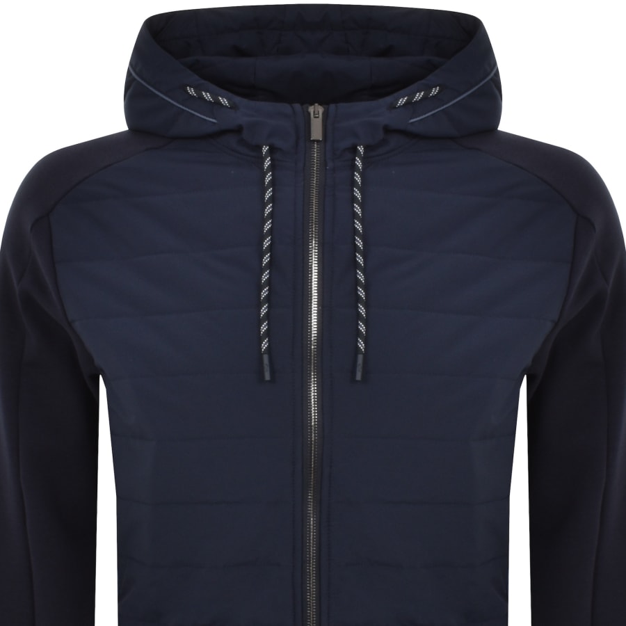 Paul And Shark Hybrid Full Zip Hoodie Navy Mainline Menswear