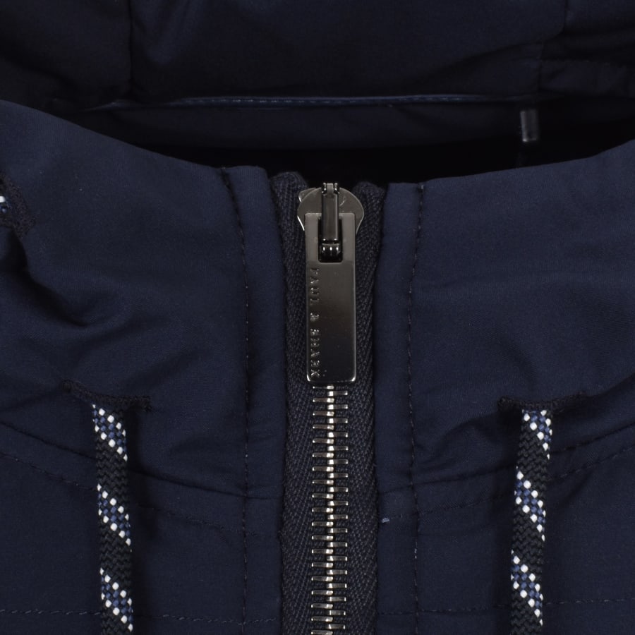Paul And Shark Hybrid Full Zip Hoodie Navy Mainline Menswear