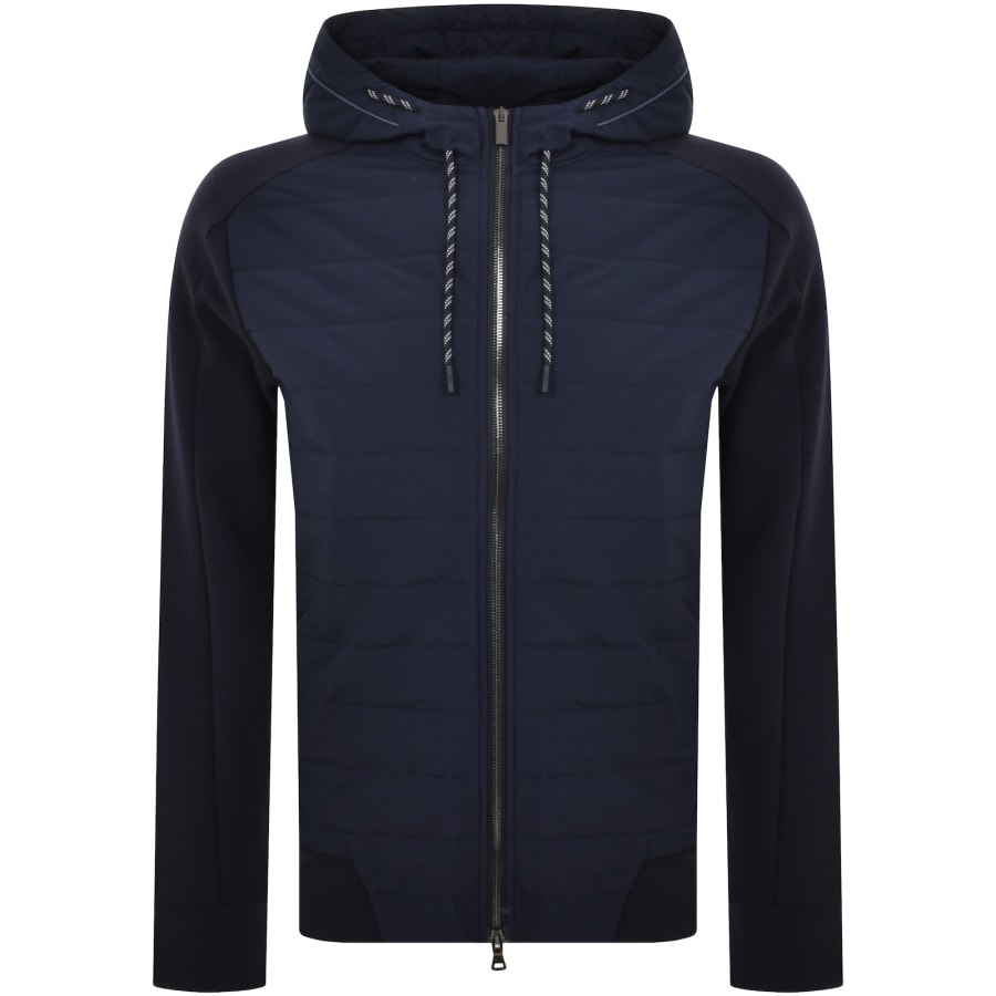 Paul And Shark Hybrid Full Zip Hoodie Navy Mainline Menswear