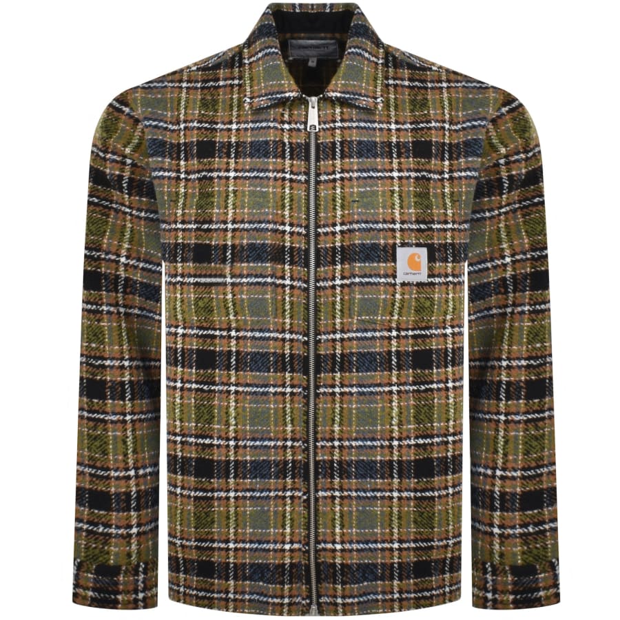Image number 1 for Carhartt WIP Stroy Check Overshirt Green
