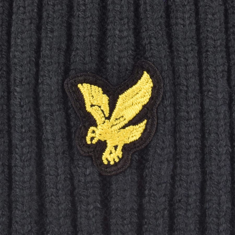 Image number 4 for Lyle And Scott Bobble Beanie And Scarf Set Navy