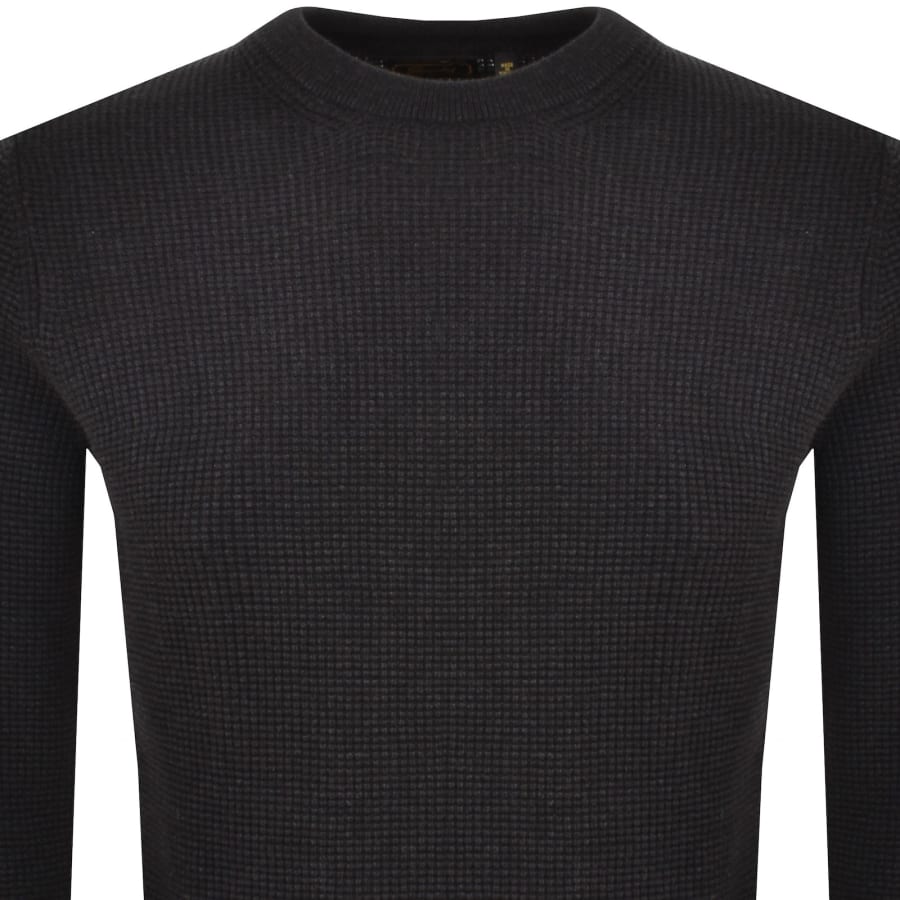 Image number 2 for Superdry Textured Knit Jumper Black