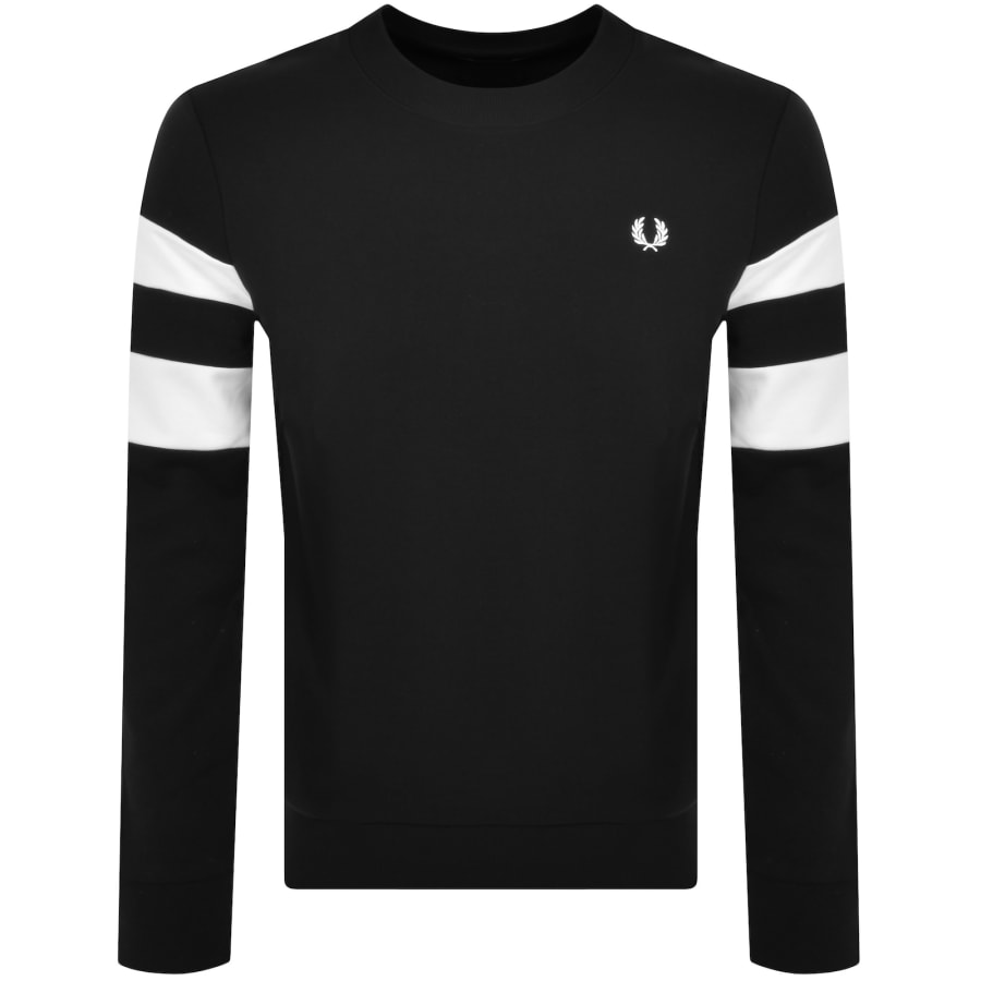 Fred Perry Crew Neck Sweatshirt Black Mainline Menswear