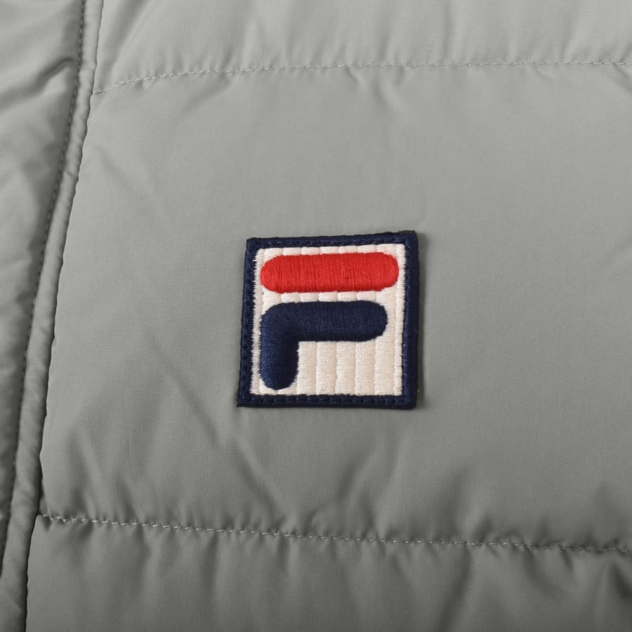 Image number 3 for Fila Vintage Archive Puffer Gilet Grey