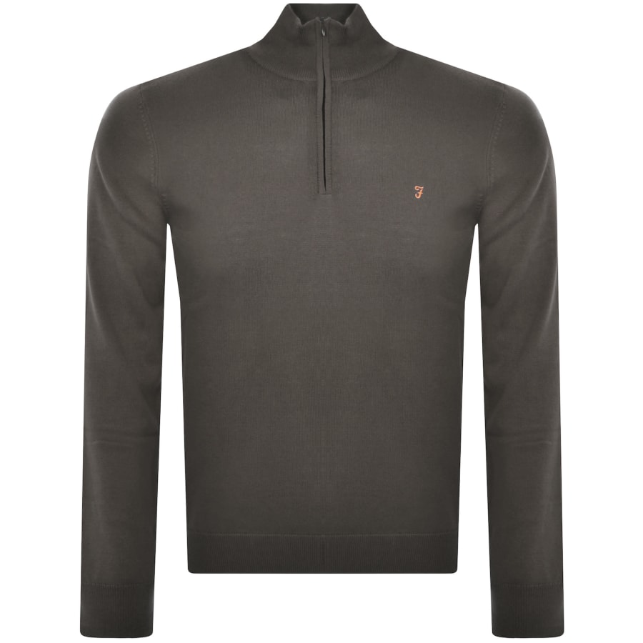 Farah Redchurch Merino Wool Jumper Brown Mainline Menswear