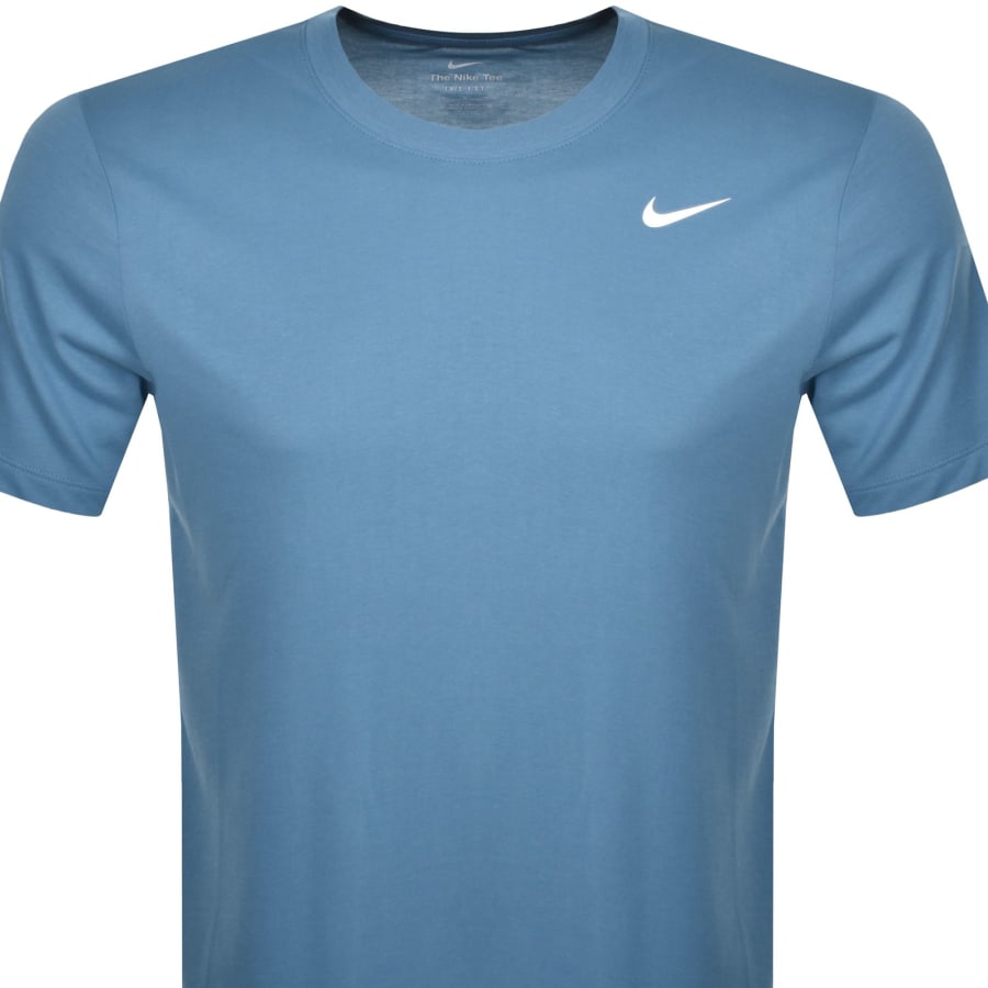 Image number 2 for Nike Crew Neck Club T Shirt Blue