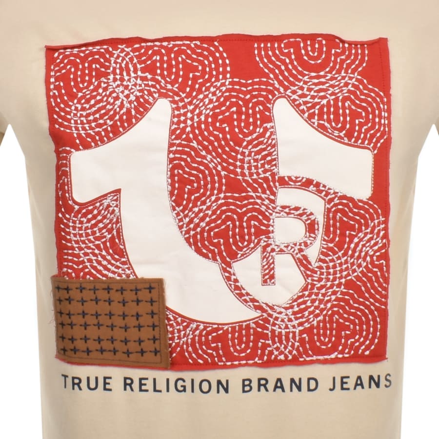 Image number 3 for True Religion Shashiko T Shirt Cream