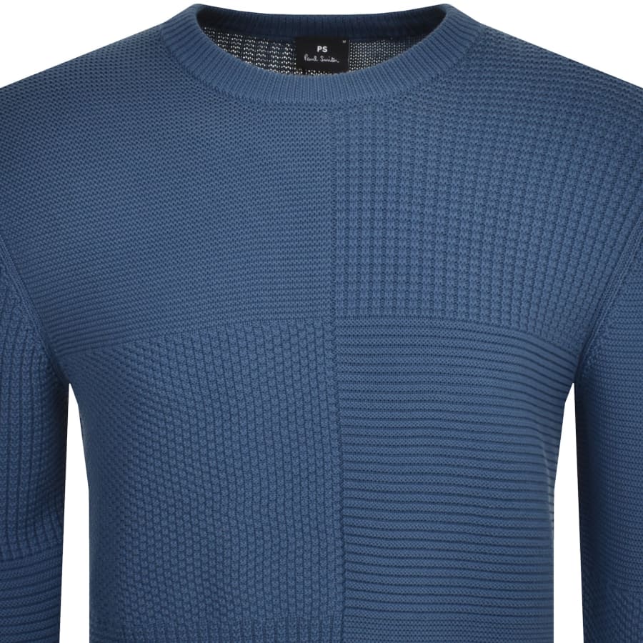 Image number 2 for Paul Smith Crew Neck Knit Jumper Blue