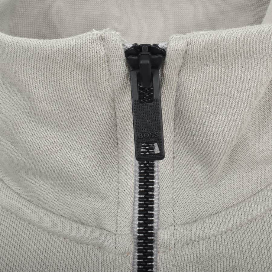 Image number 4 for BOSS Zetrust Quarter Zip Sweatshirt Beige