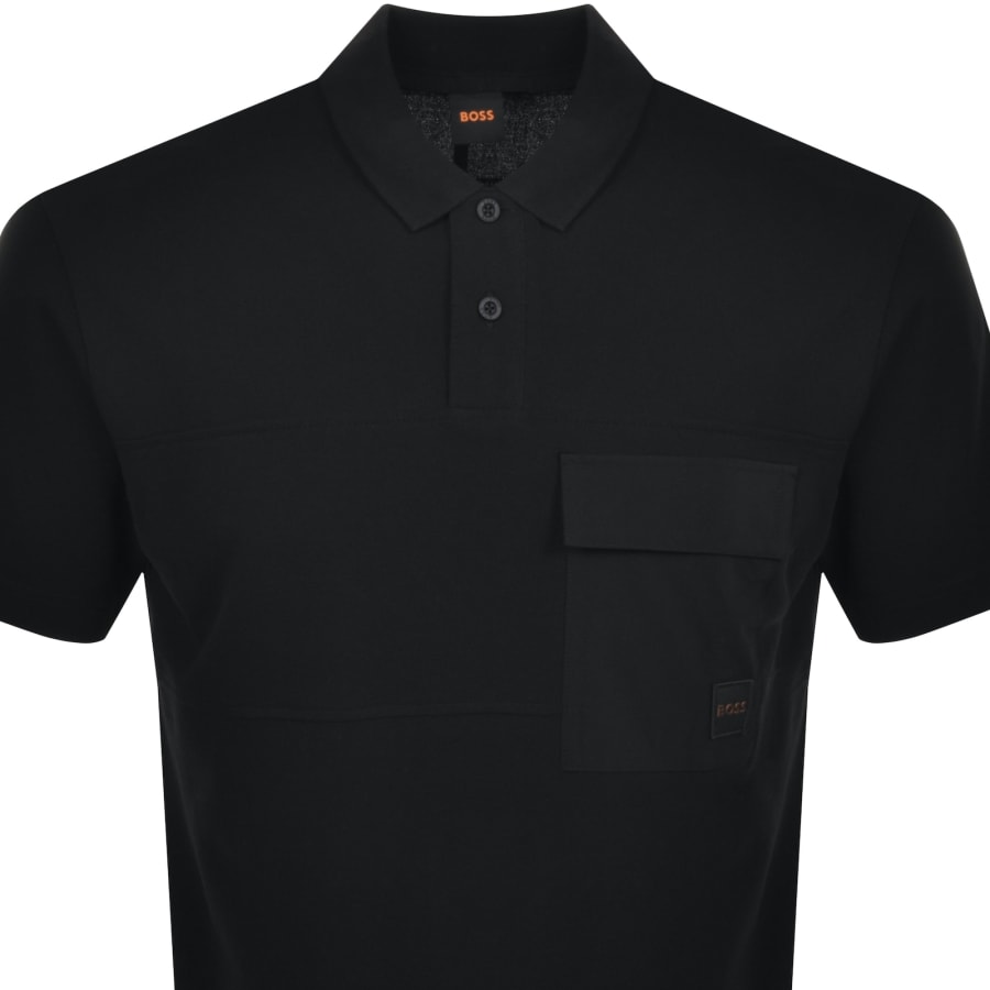 Image number 2 for BOSS PE Nylonhem Polo T Shirt Black