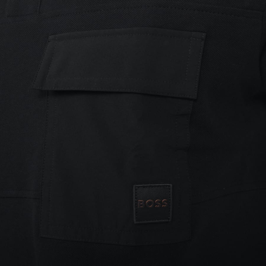 Image number 3 for BOSS PE Nylonhem Polo T Shirt Black