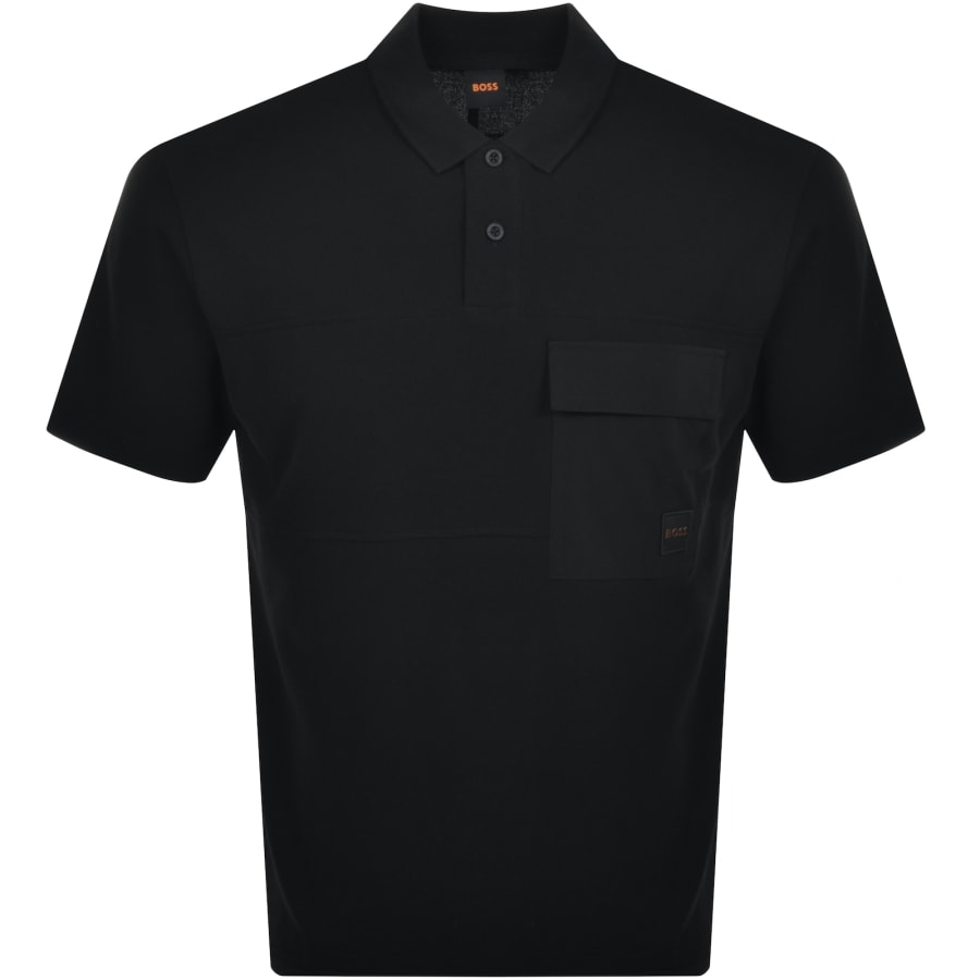 Image number 1 for BOSS PE Nylonhem Polo T Shirt Black