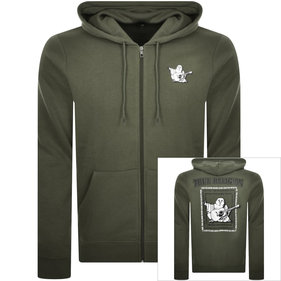 True Religion Radiant Buddha Zip Hoodie Green