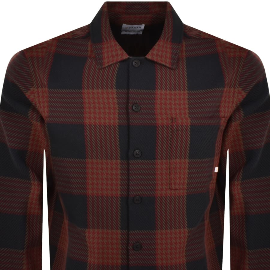Image number 2 for Farah Hannold Overshirt Burgundy