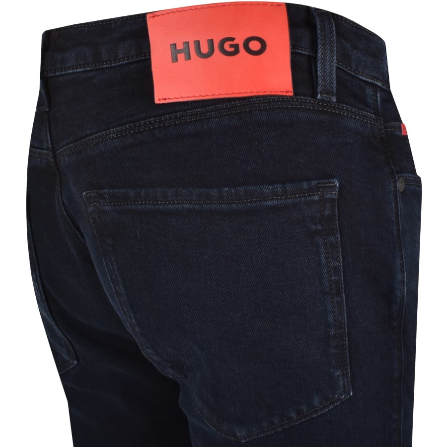 Image number 3 for HUGO 734 Extra Slim Jeans Dark Wash Blue