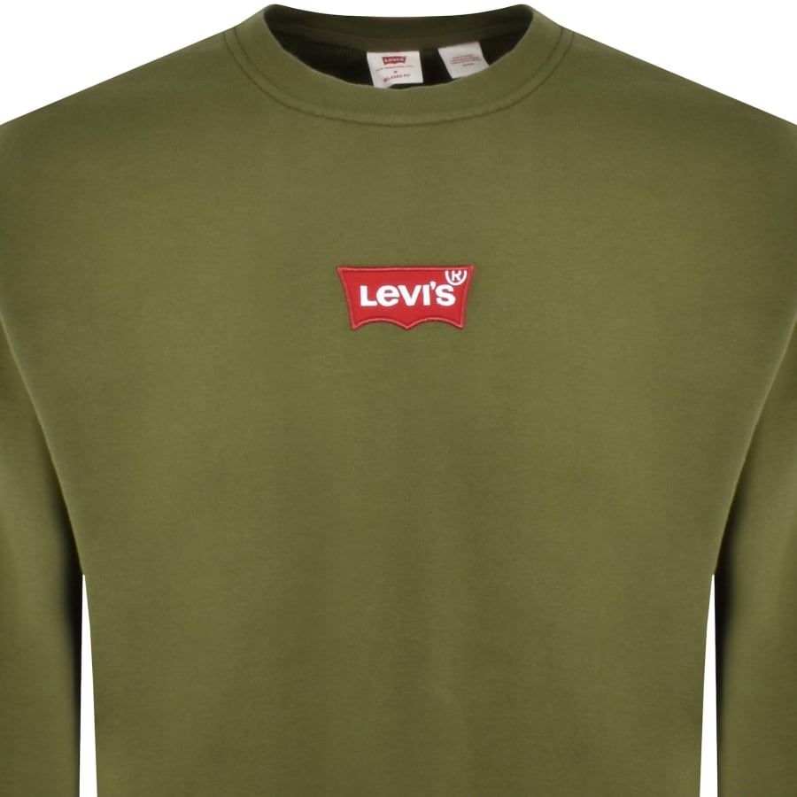 Image number 2 for Levis Relaxed Graphic Sweatshirt Green