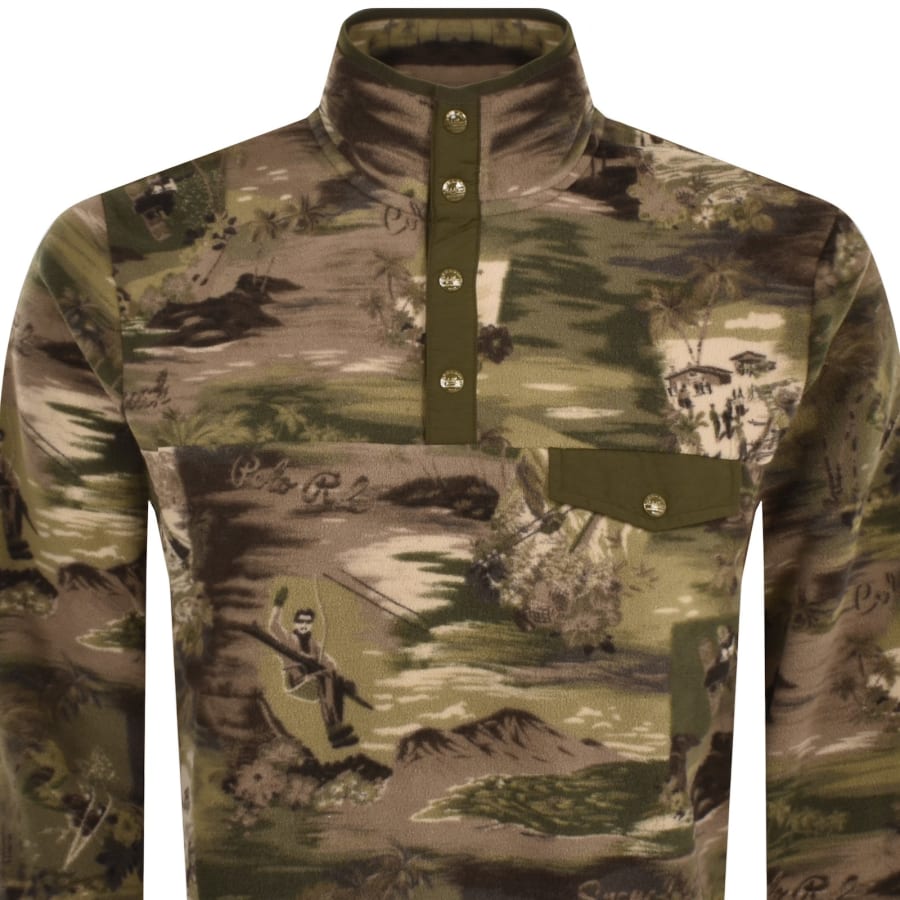 Image number 2 for Ralph Lauren Fleece Sweatshirt Green