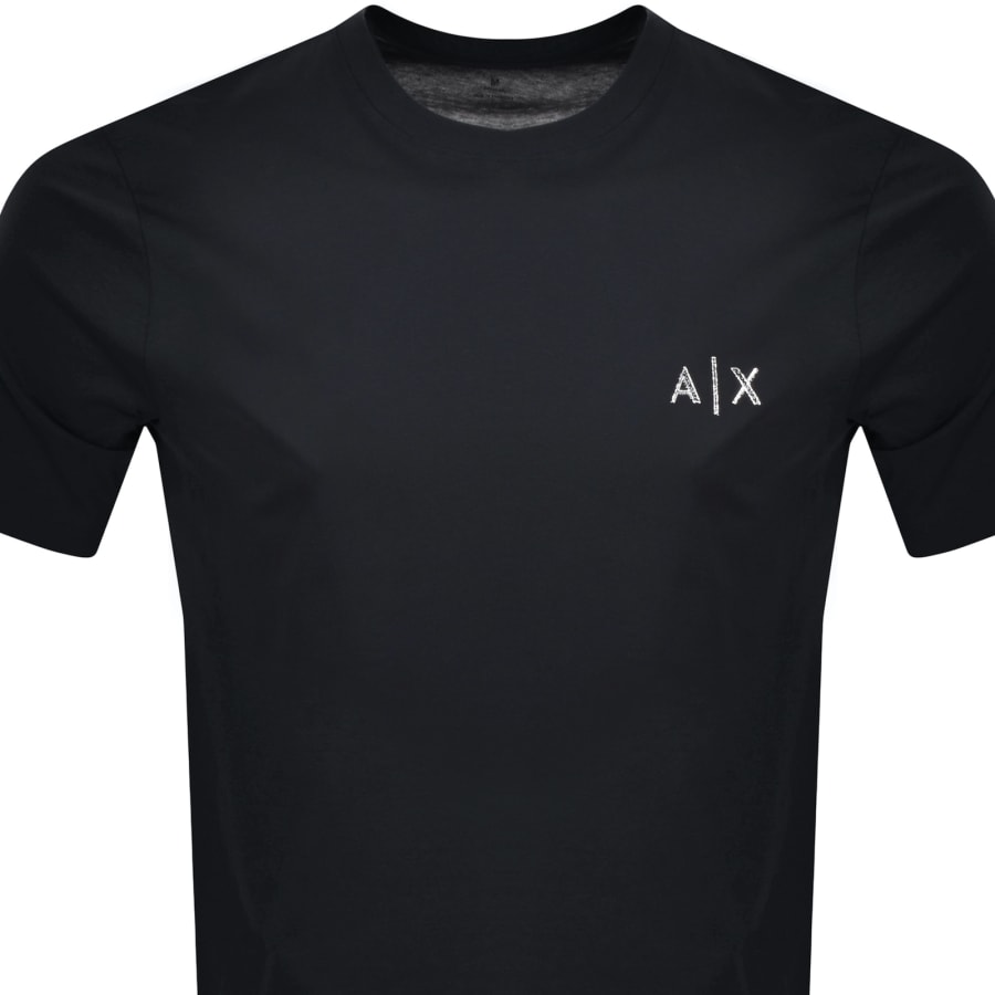 Image number 2 for Armani Exchange Logo T Shirt Navy