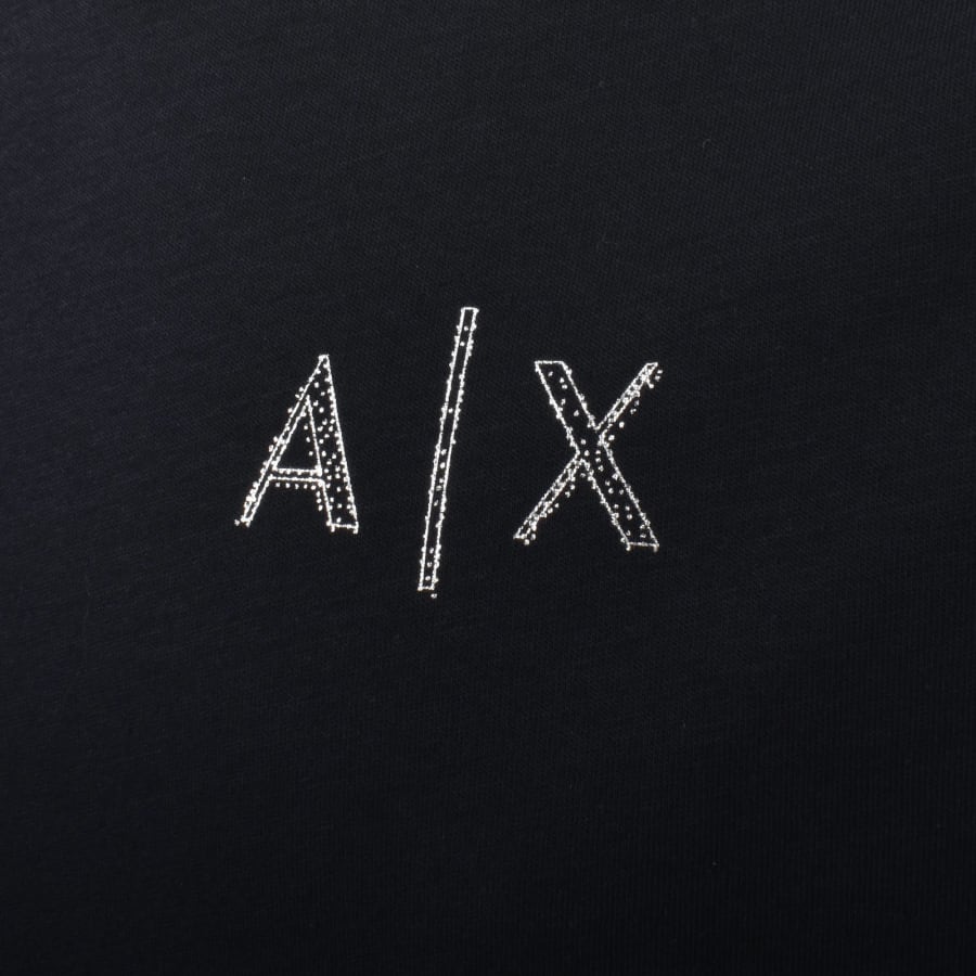 Image number 3 for Armani Exchange Logo T Shirt Navy
