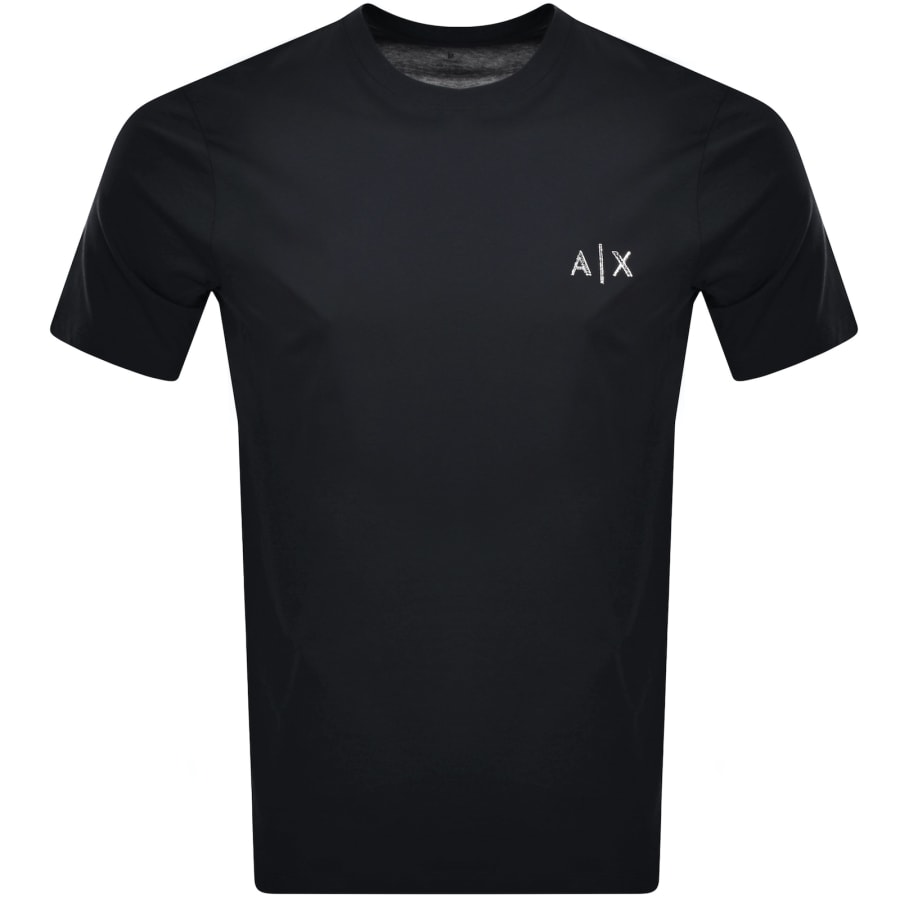 Image number 1 for Armani Exchange Logo T Shirt Navy