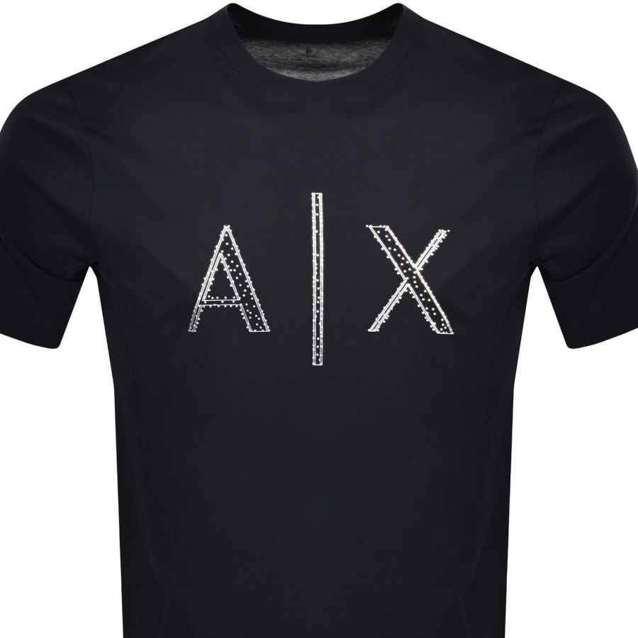 Image number 2 for Armani Exchange Logo T Shirt Navy