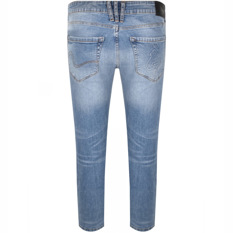 Image number 3 for Money Ape Embossed Slim Fit Jeans Blue