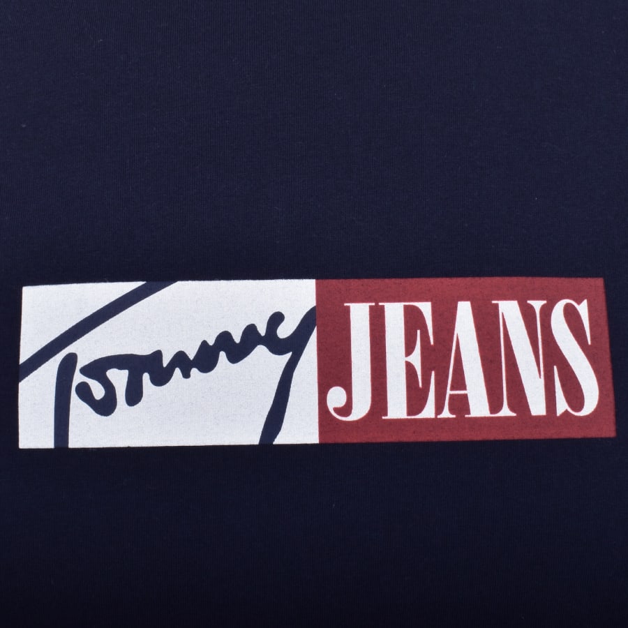 Tommy Jeans Slim Logo T Shirt Navy Mainline Menswear Australia