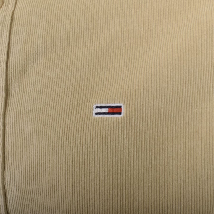 Image number 3 for Tommy Jeans Corduroy Regular Fit Shirt Beige