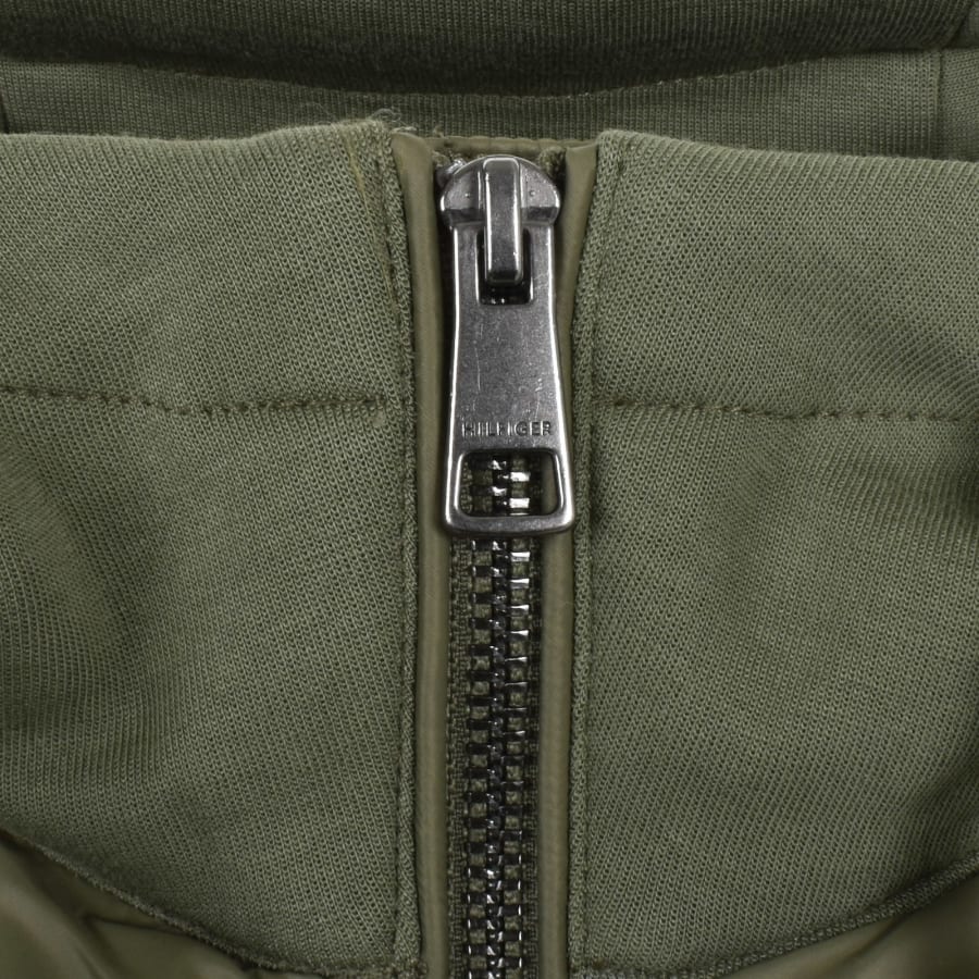 Image number 4 for Tommy Hilfiger Mix Media Full Zip Hoodie Green