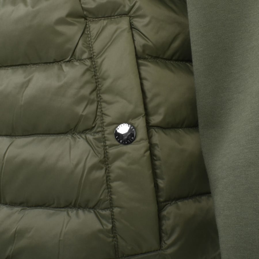 Image number 5 for Tommy Hilfiger Mix Media Full Zip Hoodie Green