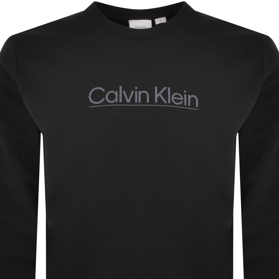 Image number 2 for Calvin Klein Raised Line Logo Sweatshirt Black