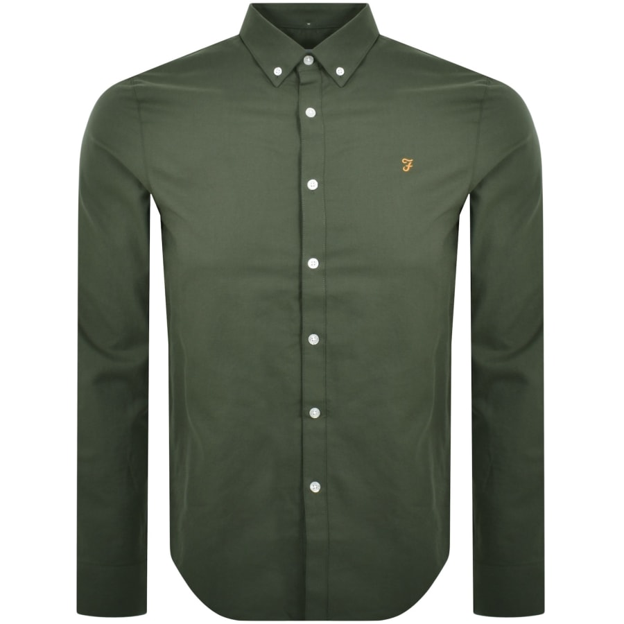 Farah Brewer Long Sleeve Shirt Green Mainline Menswear United States