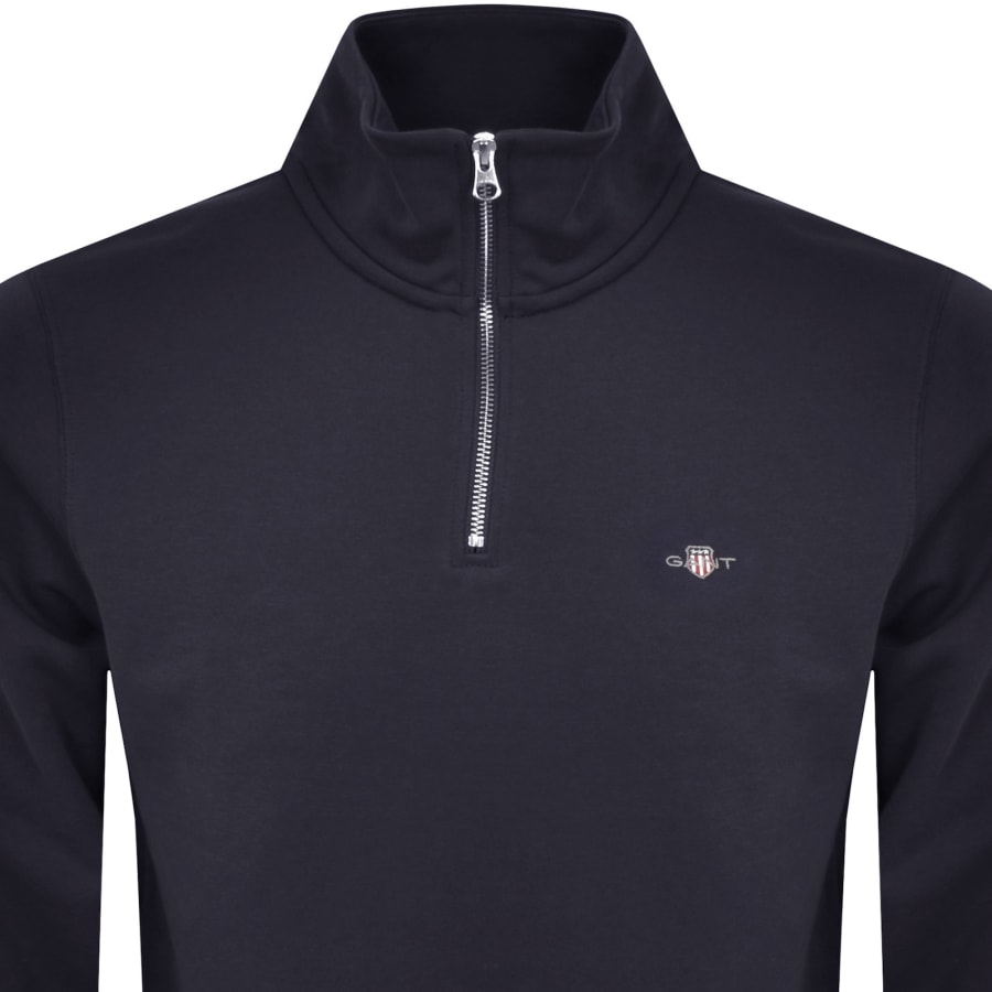 Gant Shield Reg Shield Half Zip Sweatshirt Navy
