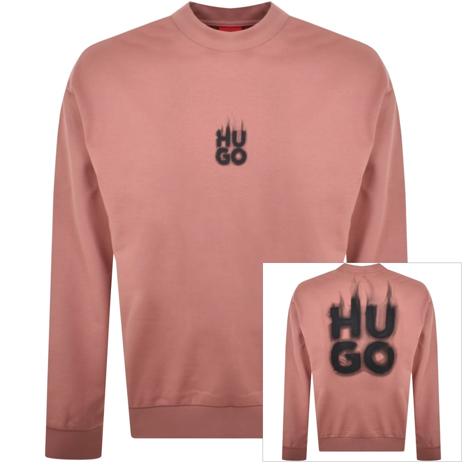 Image number 1 for HUGO Durungu Sweatshirt Pink