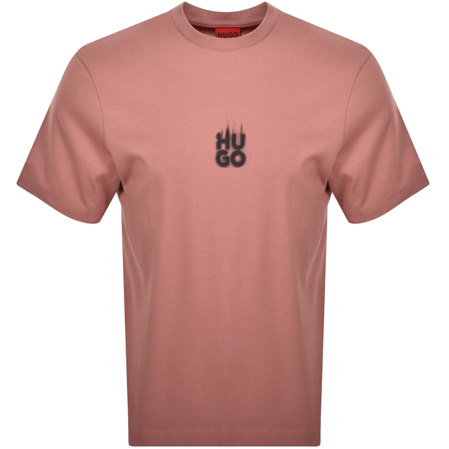 Image number 2 for HUGO Dalsar T Shirt Pink