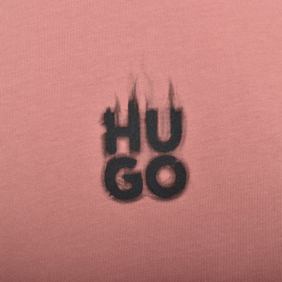 Image number 4 for HUGO Dalsar T Shirt Pink