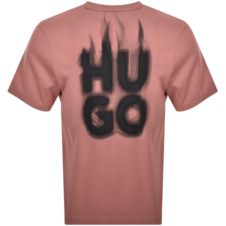 Image number 5 for HUGO Dalsar T Shirt Pink