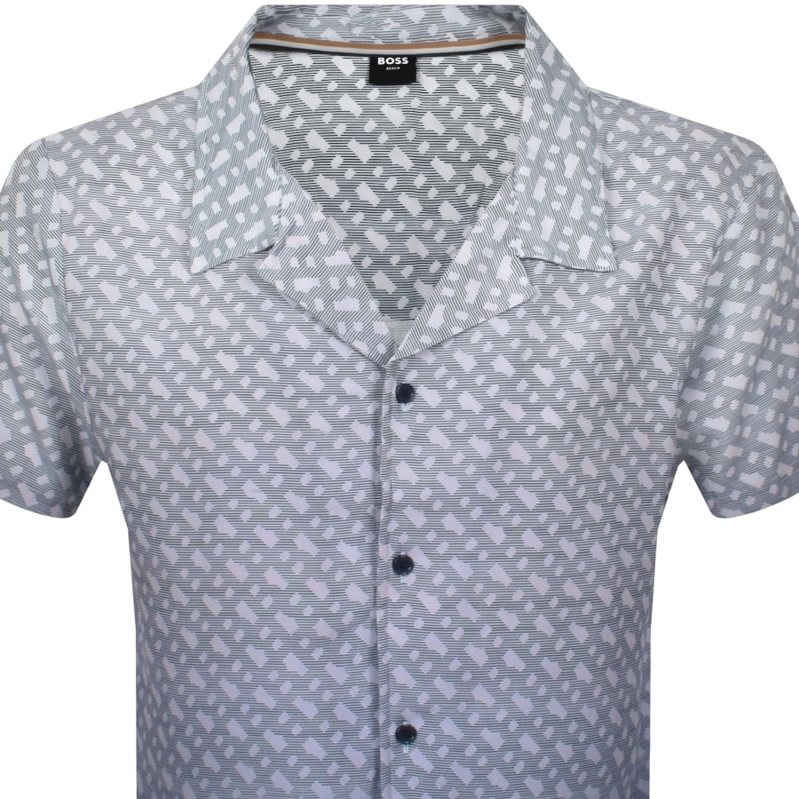 Image number 2 for BOSS Short Sleeve Vale Shirt Navy