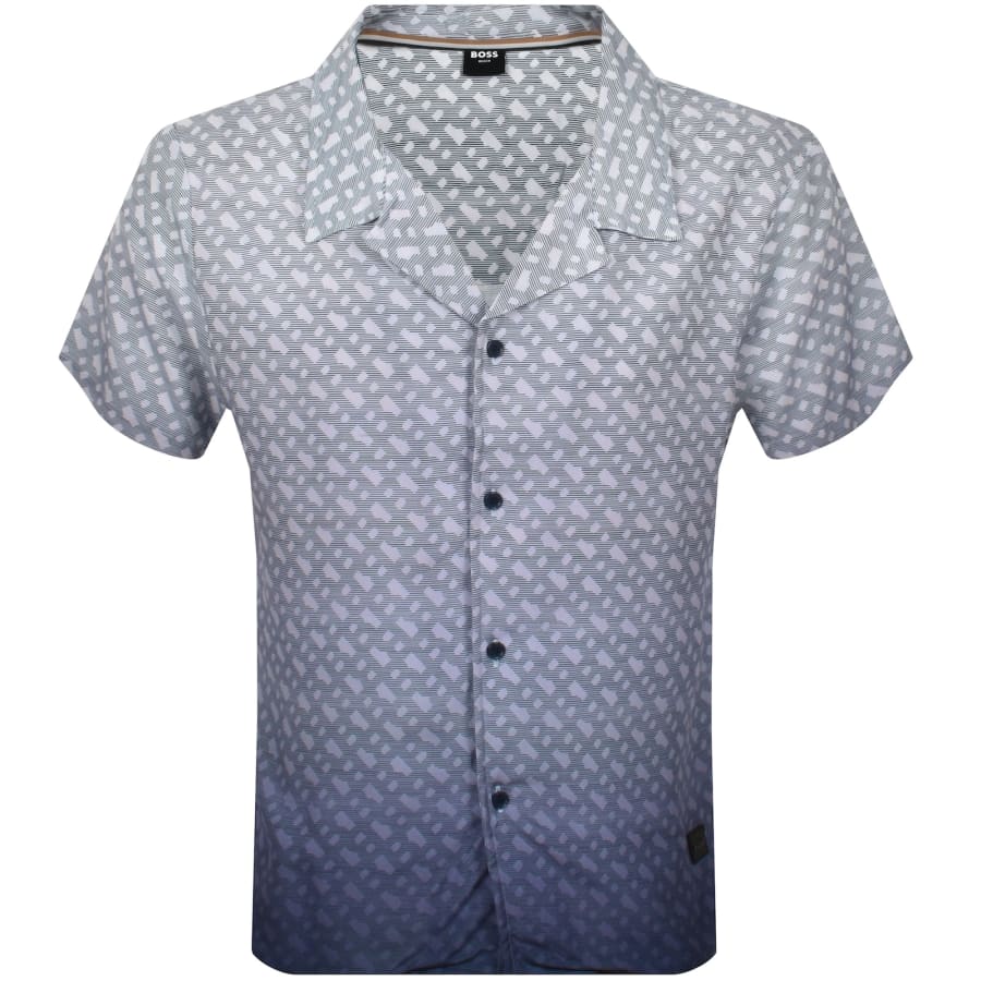 Image number 1 for BOSS Short Sleeve Vale Shirt Navy