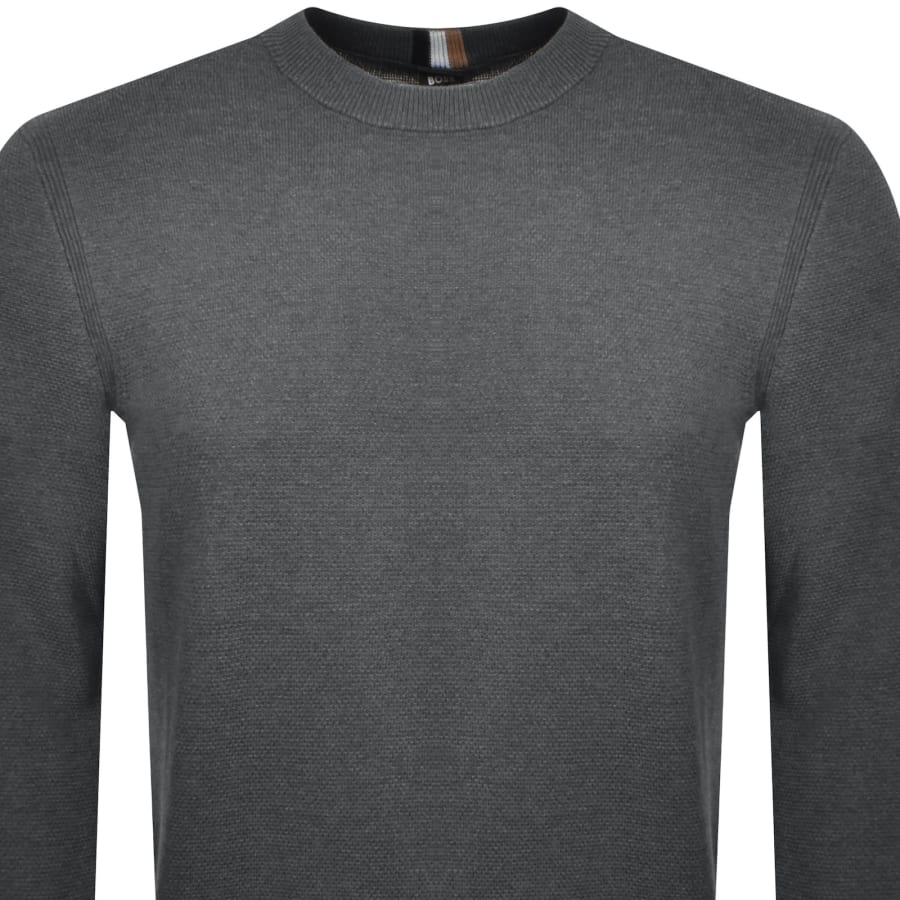 Image number 2 for BOSS Ecaio P Knit Jumper Grey