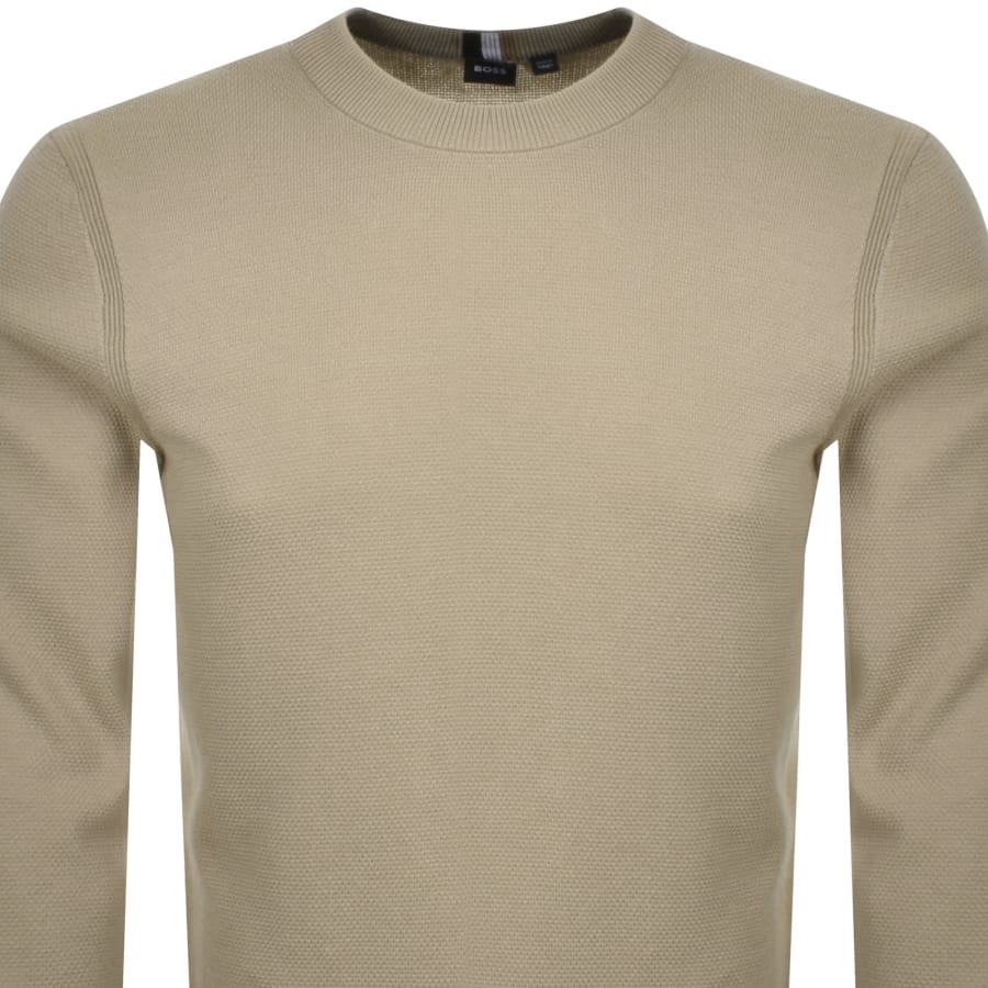 Image number 2 for BOSS Ecaio P Knit Jumper Beige