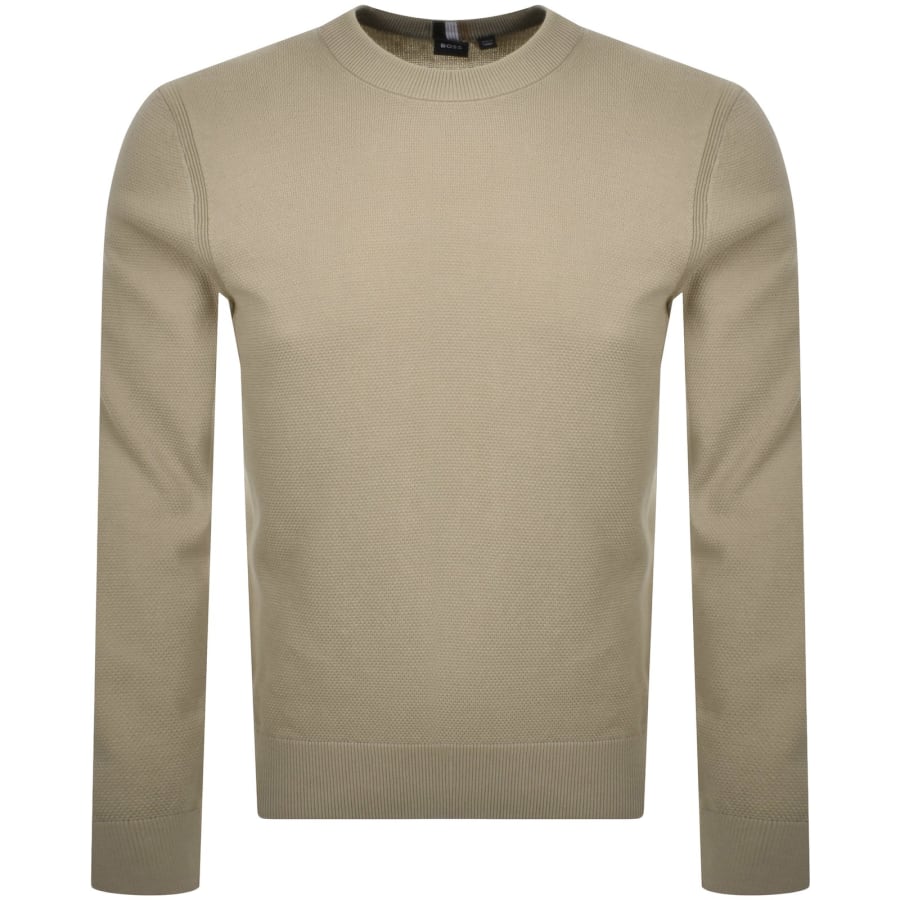Image number 1 for BOSS Ecaio P Knit Jumper Beige