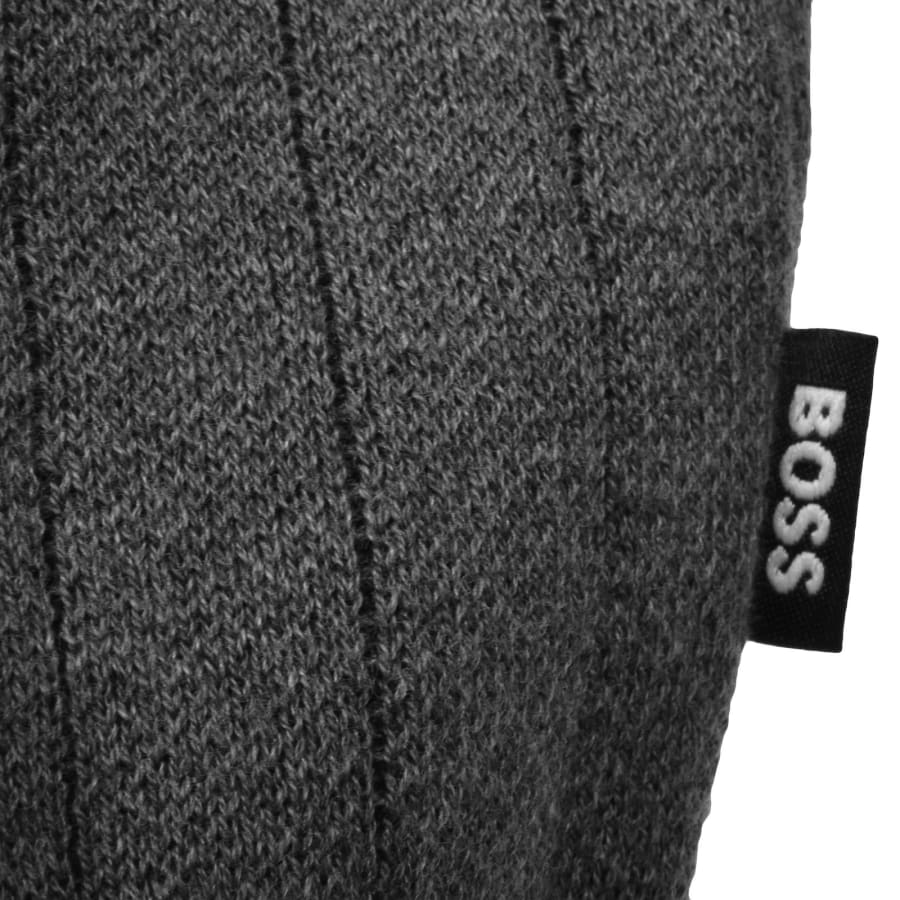 Image number 4 for BOSS Bejino Full Zip Knit Jumper Grey